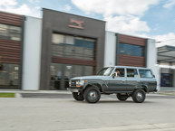 The FJ Company - 1988 Toyota Land Cruiser FJ62 G8J0088791 Blue - Silver - Outdoors - Rolling